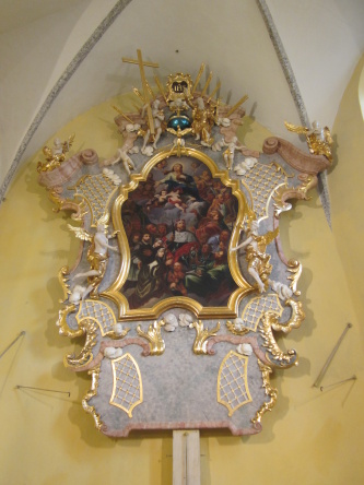 Restaurovaná část hl. oltáře